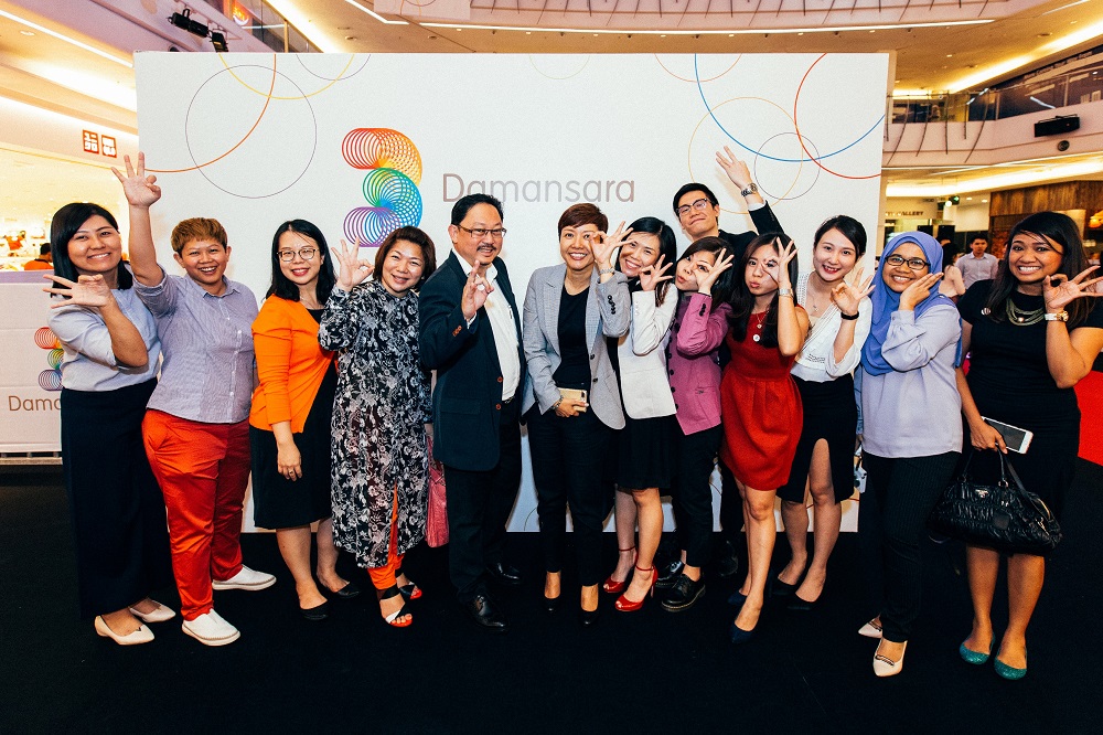 What you see on the backdrop is 3 Damansara's new kinetic rainbow logo.